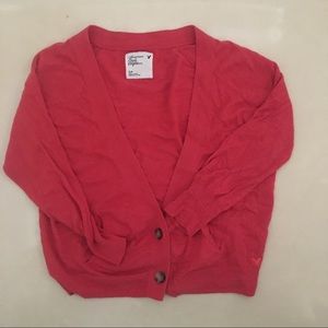 American Eagle Outfitters coral cardigan